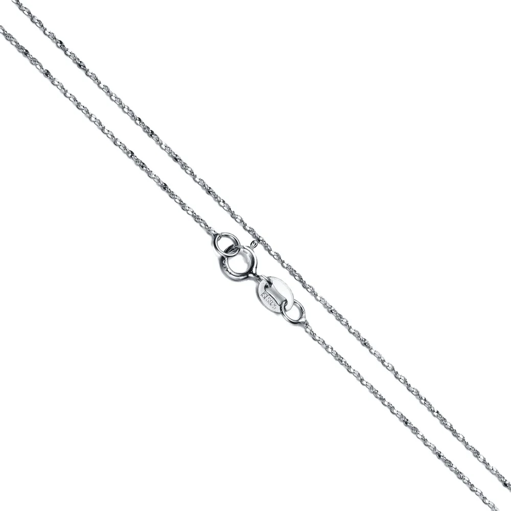 Top fashion 18 inches silver chain real 925 sterling silver chain 16 inch DIY sterling silver chain link necklace