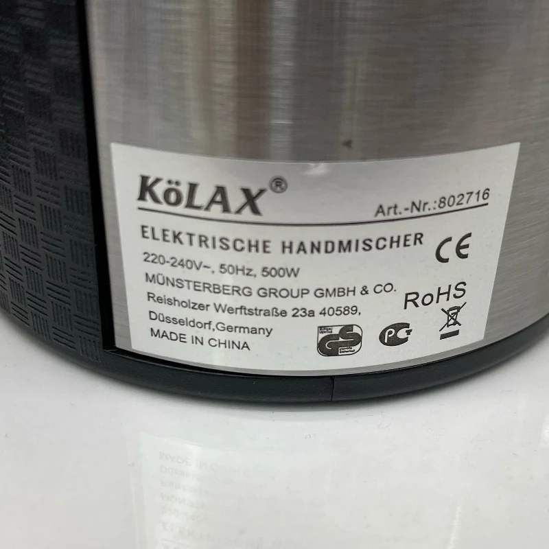 New Design 500W Egg Beater 5 Speeds Portable Handheld Electric Hand Mixer For Baking