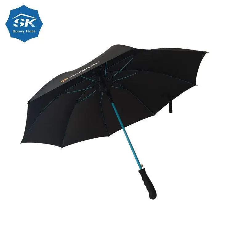 Top Quality New Design Match Color Fiberglass Frame Straight Customized Umbrella
