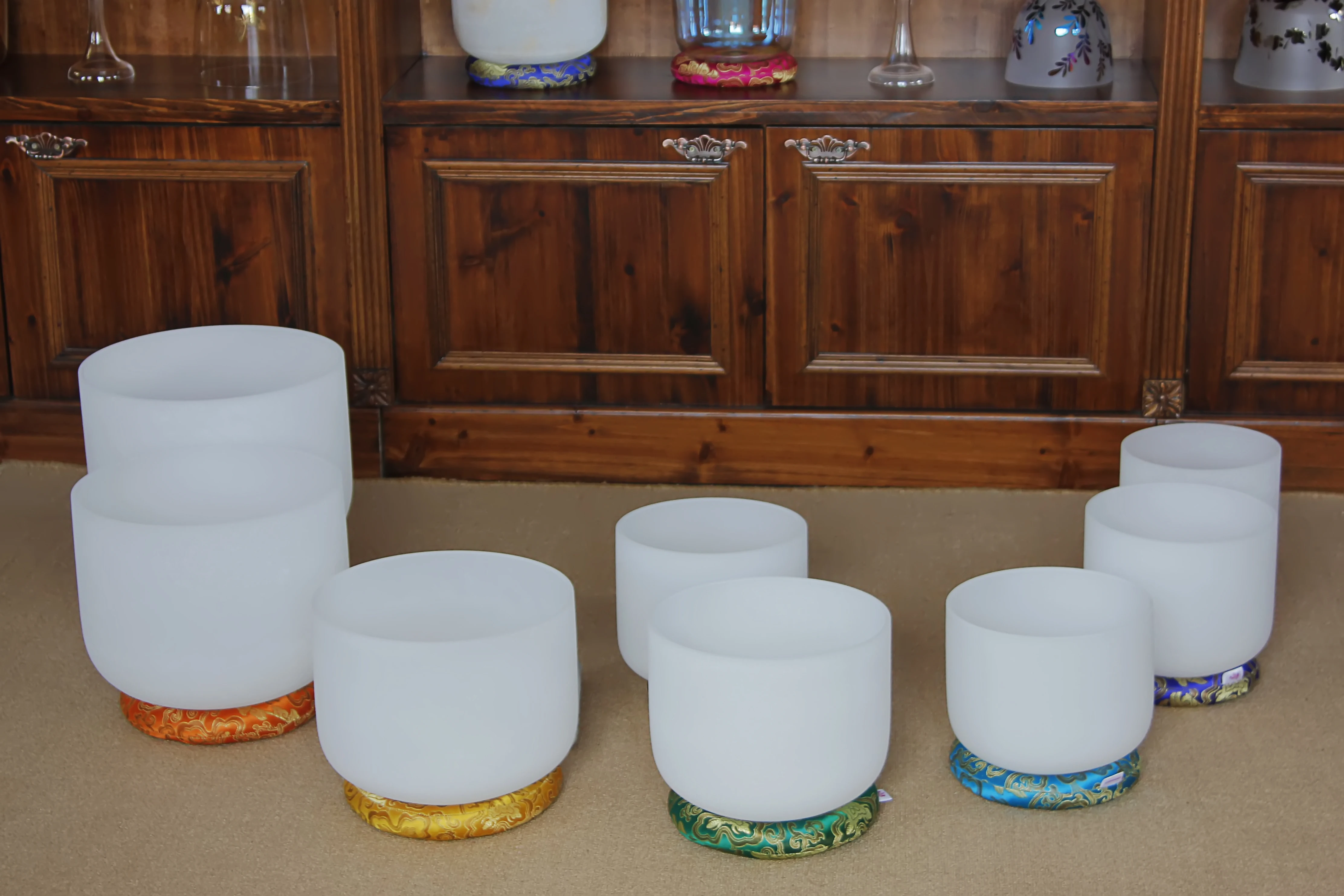 quartz frosted & opaque white crucible for lab /industrial application  crystal singing bowls