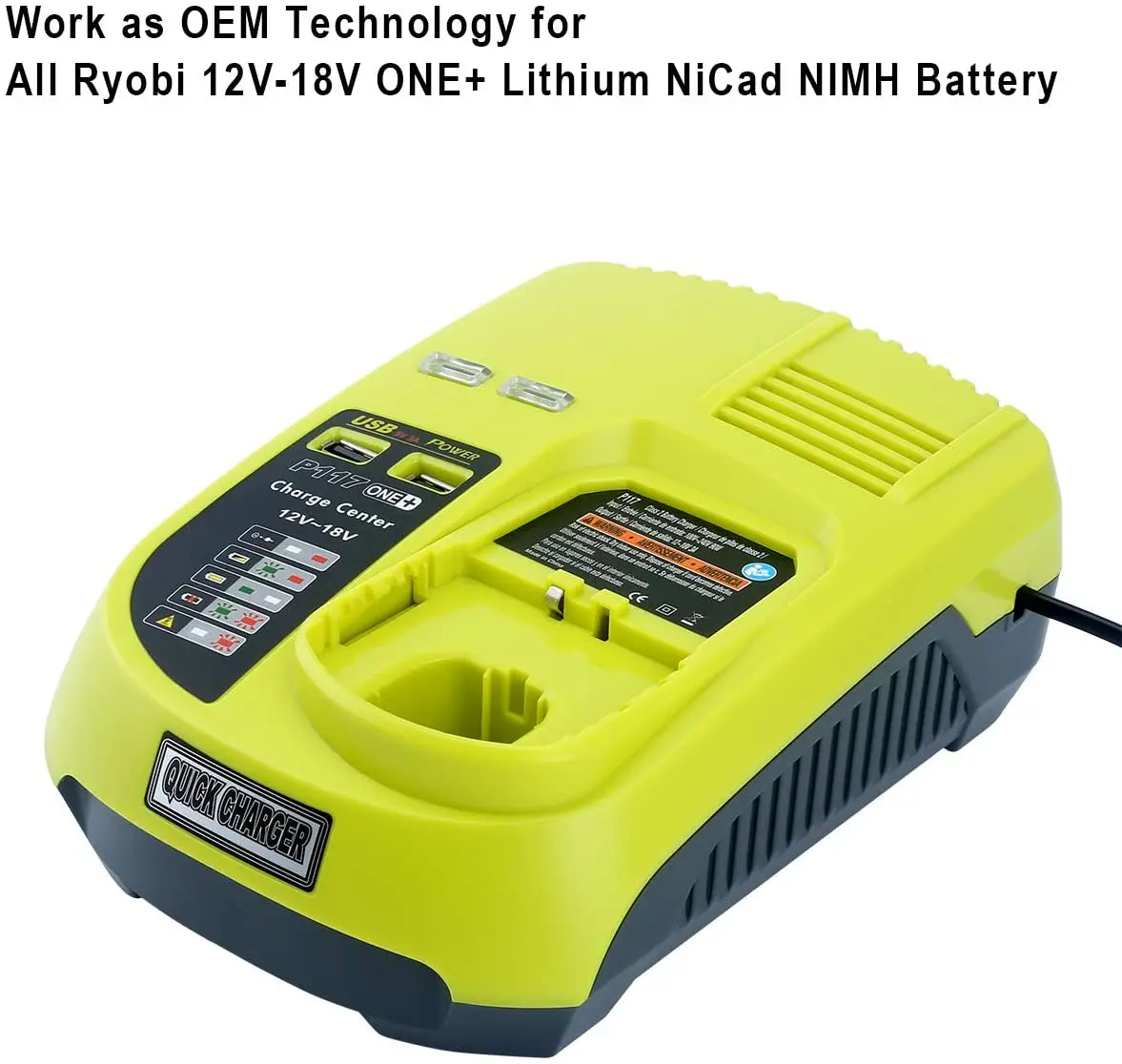 Ni-CD Ni-MH Li-Ion 12V-18V 3A зарядное устройство для аккумулятора P117 Ryobi P104 P105 P102 P103 P107