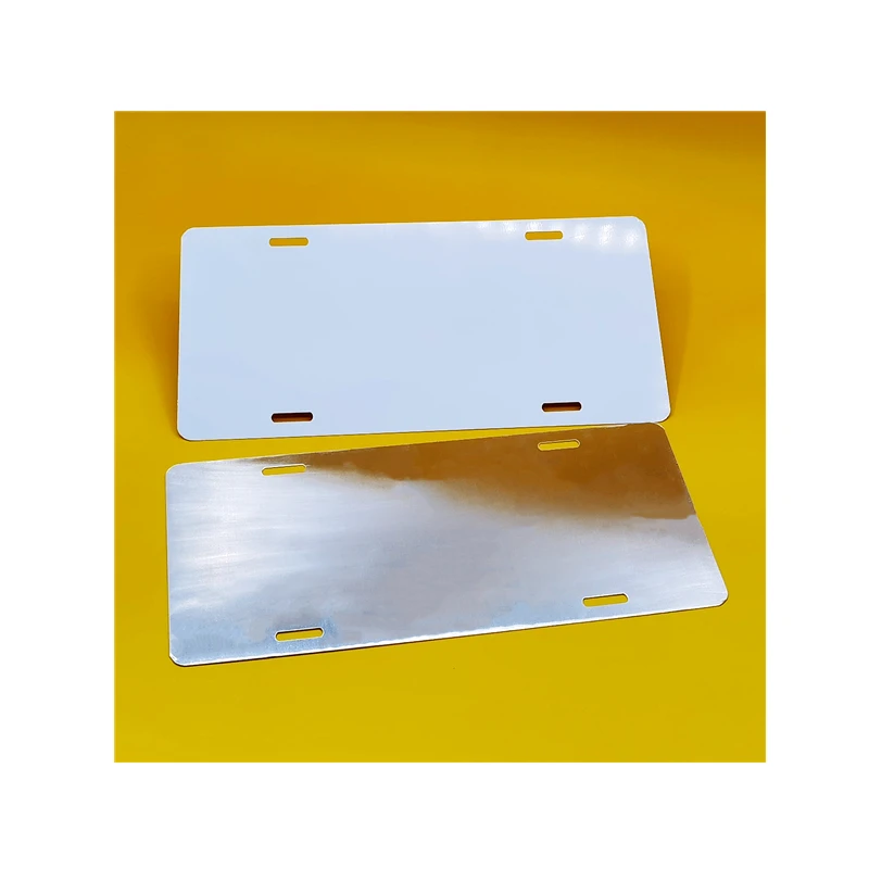 12'x 6'x 0.025' Car Tags Sublimation Aluminum Blank License Plates Personalized Printing Heat Transfer Car Plates