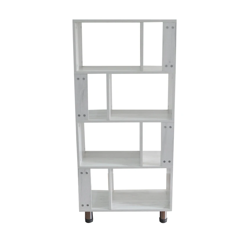 
Living study room simple white modern nordic round bookshelf design 