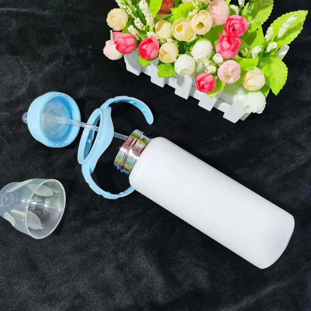 
Blue color Kids toddler sippy cups tumblers for sublimation 