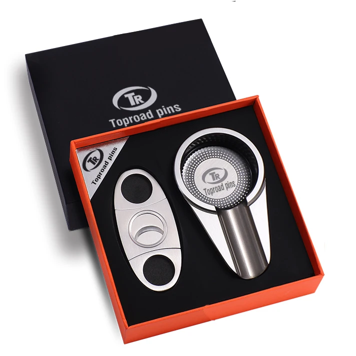 Custom Ring Sharp Logo Mini Stainless Steel Metal Cutter Ez Splitter Cigar Cutter