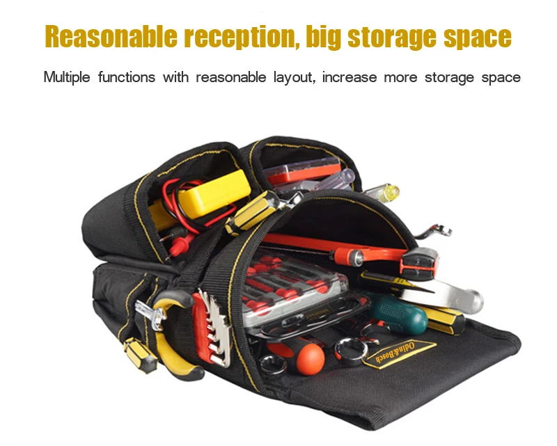 Multi-Function Waist Pouch For Storage Forceps Wrench Multi Pocket Canvas Tool Bag