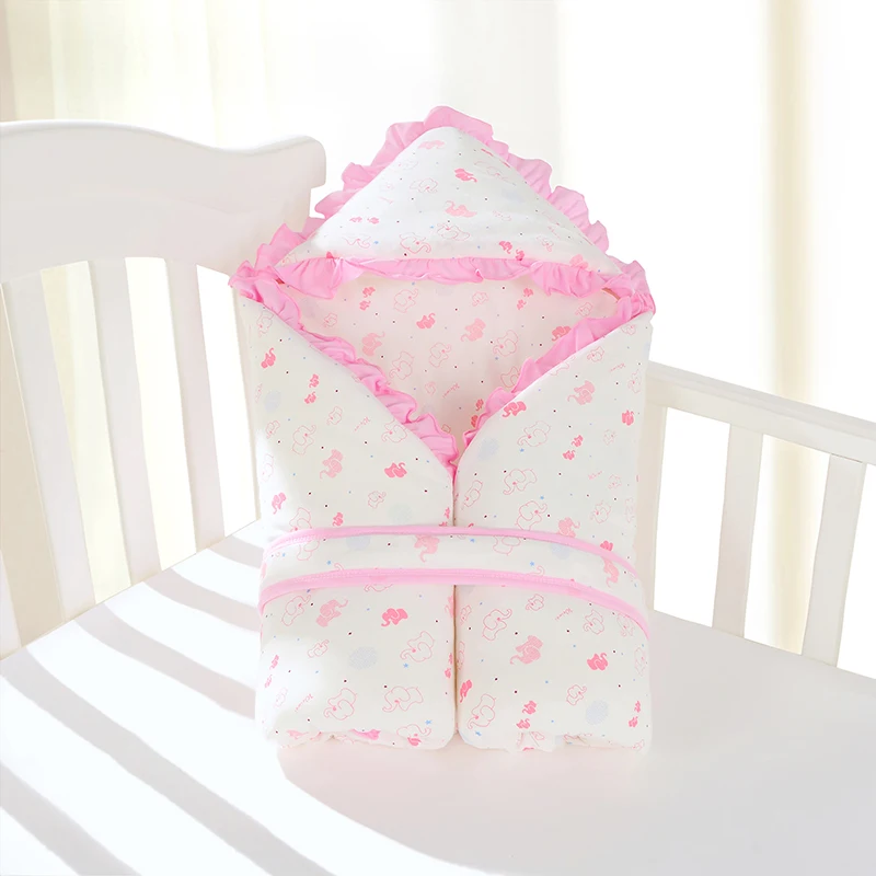 New Arrival Adjustable Baby Printed Muslin Swaddle Blanket Cotton Baby Girl Boy Blanket