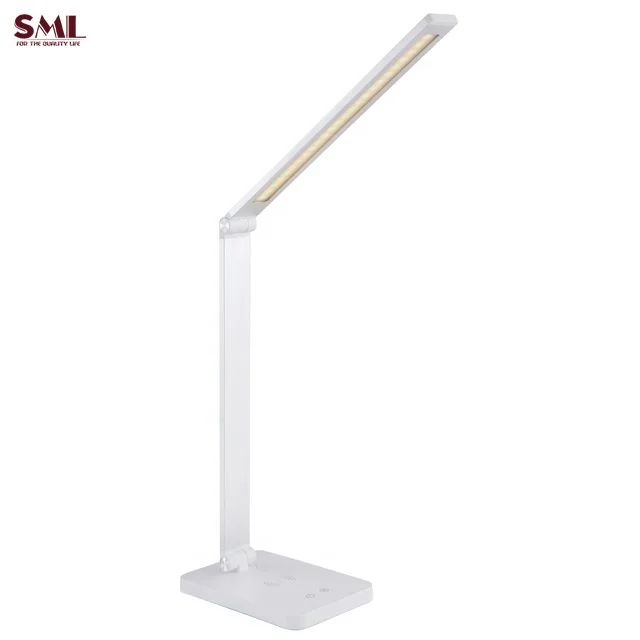SML Беспроводная зарядка USB светодио дный Настольная Лампа Приспособление Современный гибкий сложенный светодио дный настольная лампа Диммируемый Светильник настольная лампа