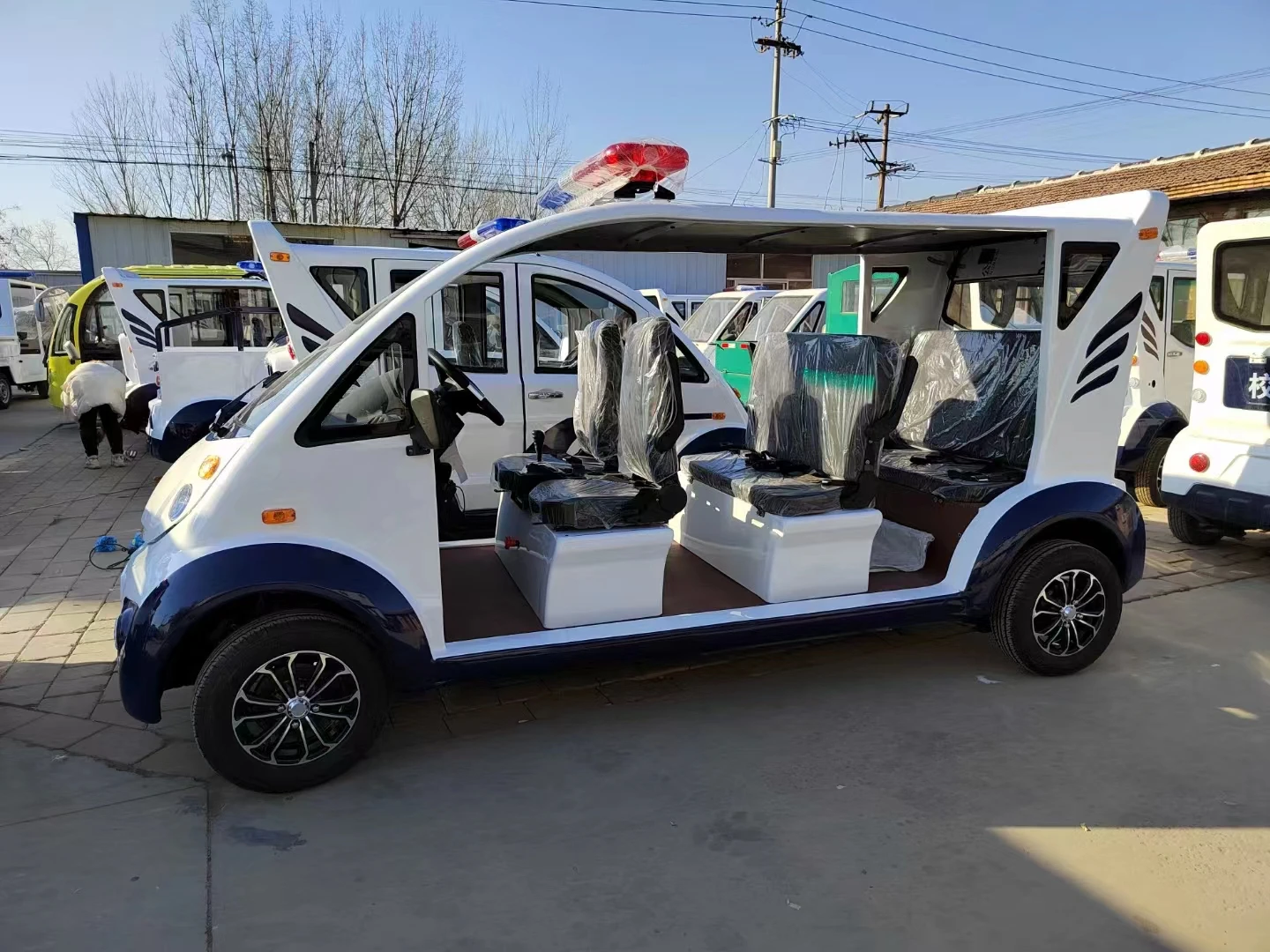 6-8 мест Электрический патрульный автомобиль экскурсионный автобус туристический маршрутный с двигателем 4 кВт