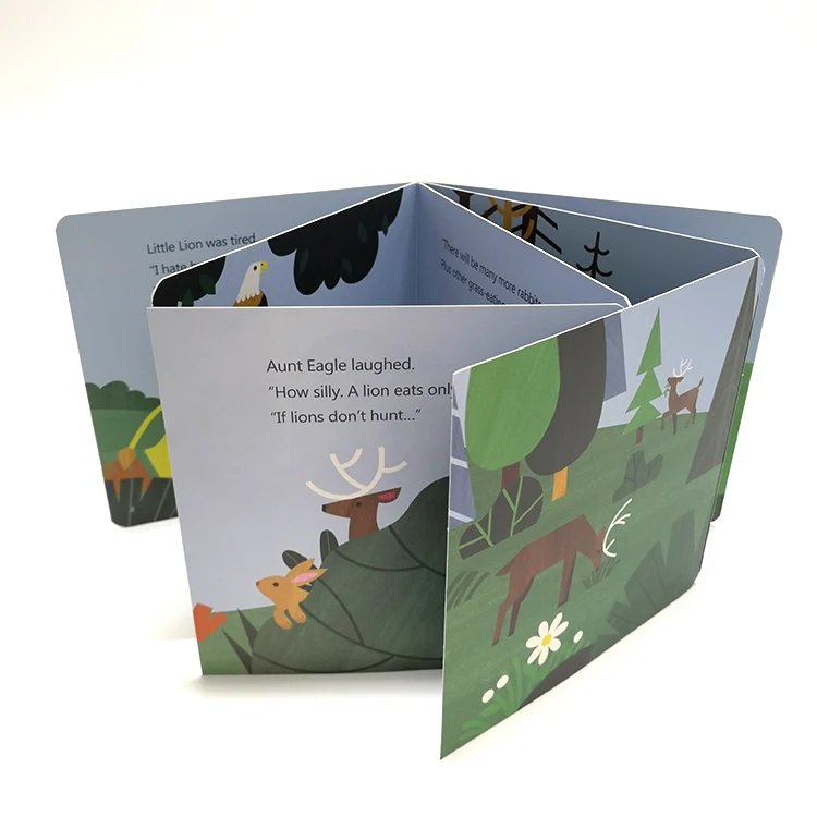 Printing on Demand 3D Effect Flip Pop up Cardboard Book Cartoon Board Book Printing Service Children Book Printing