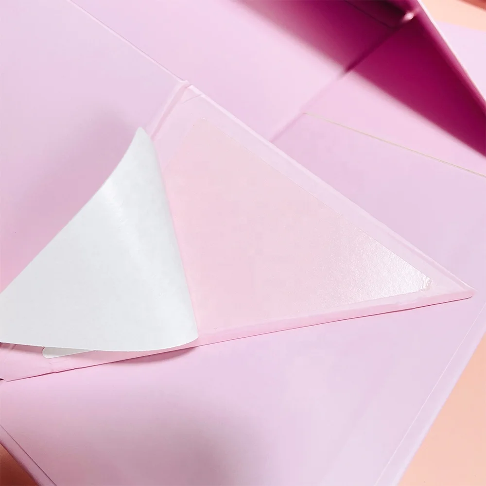 custom wholesale pink luxury foldable rigid magnet closure jewelry gift packaging boxes with magnetic lid