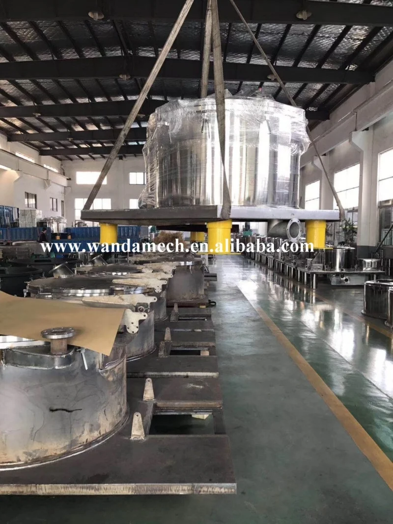 China PD1000 Efficiency Solid Liquid Hanging Bag Filter juice centrifuge plate discharge centrifuges