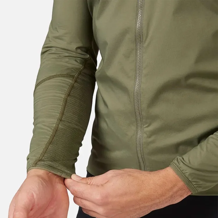 Factory Wholesale Plain Gym Compression Green Zip up Hoodies for Men in Bulk No String