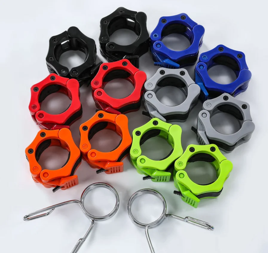 Weightlifting Lock Barbell Clips Aluminum Barbell Collar Clamps