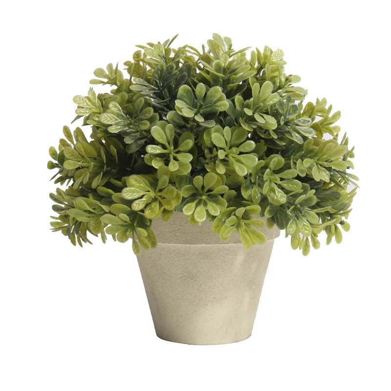 hot sale plastic mini plants for indoor office table faux plant in pot for home desktop decor artificial bonsai plant