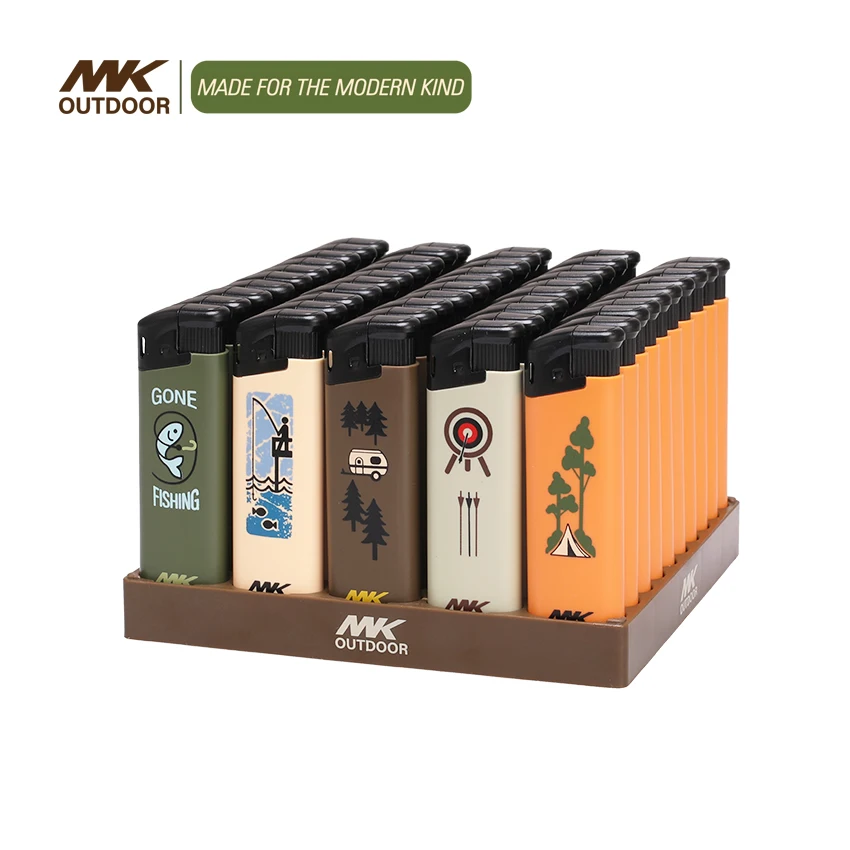 MK Free Shipping Slim lighter Display Box Electronic Cigarettes lighters Manufacturer Plastic Cigarette Lighter