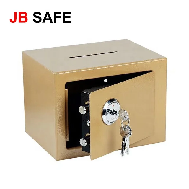 Офисный домашний Металлический мини-Сейф для хранения денег Антивор маленький