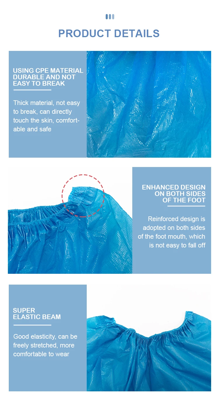 hot sale custom disposable shoe cover non-woven non slip safety shoe covers disposable