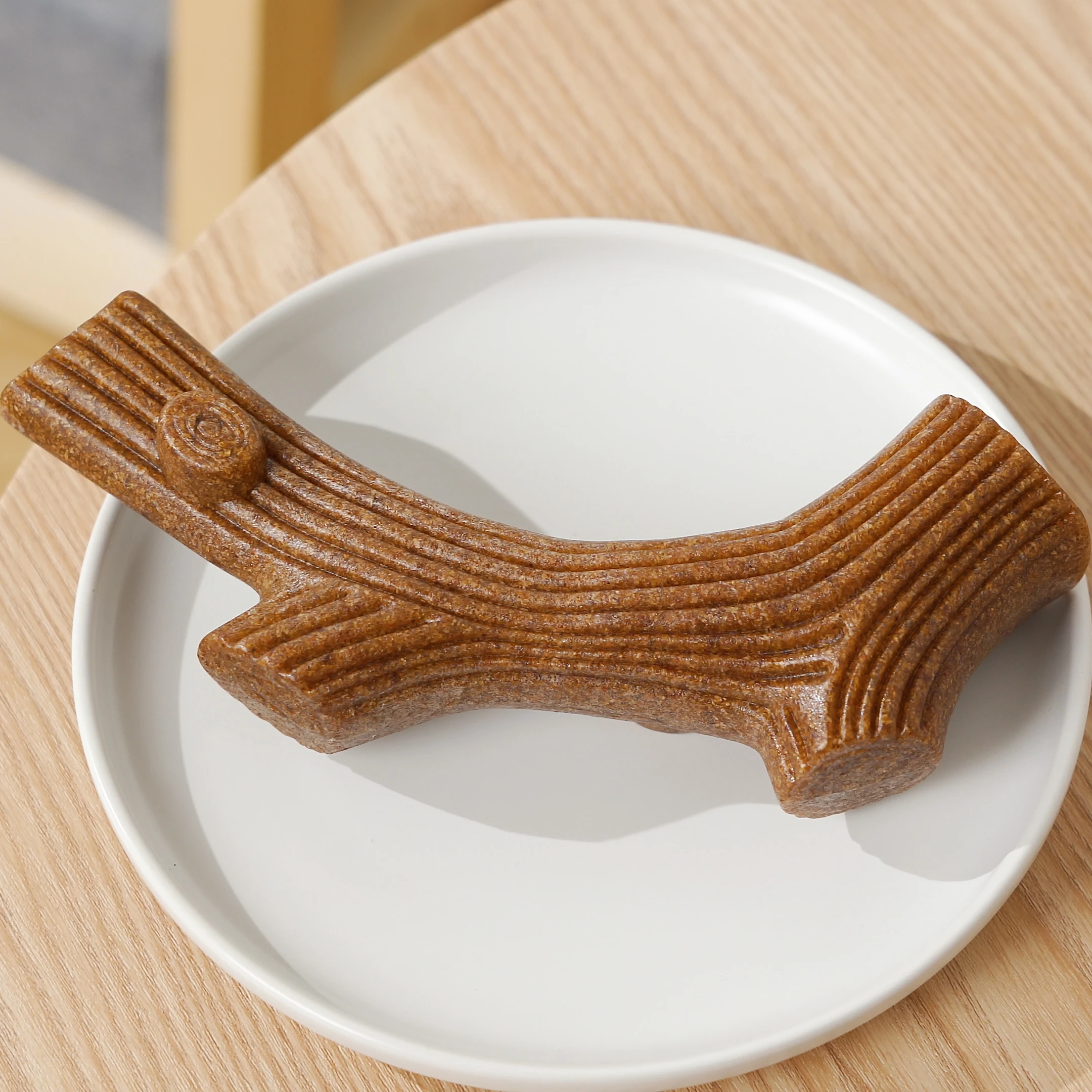 Wholesale New Coffee Wood Puzzle Dog Chew Toys For Pets Aggressive Chewers