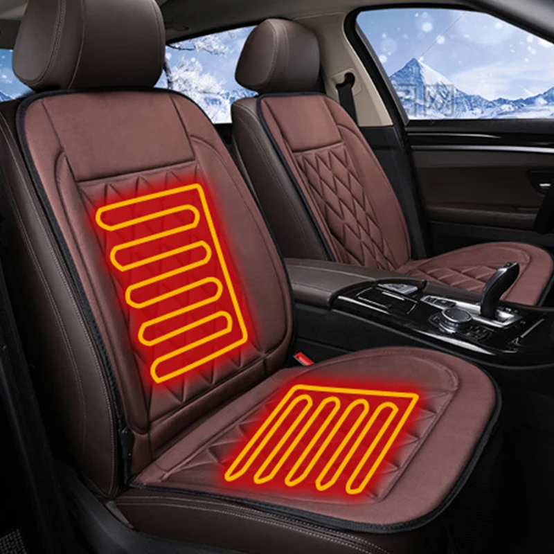 12V Heated Rear Car Seat Cushion Warmer Car Back Rear Seat Cushion Covers