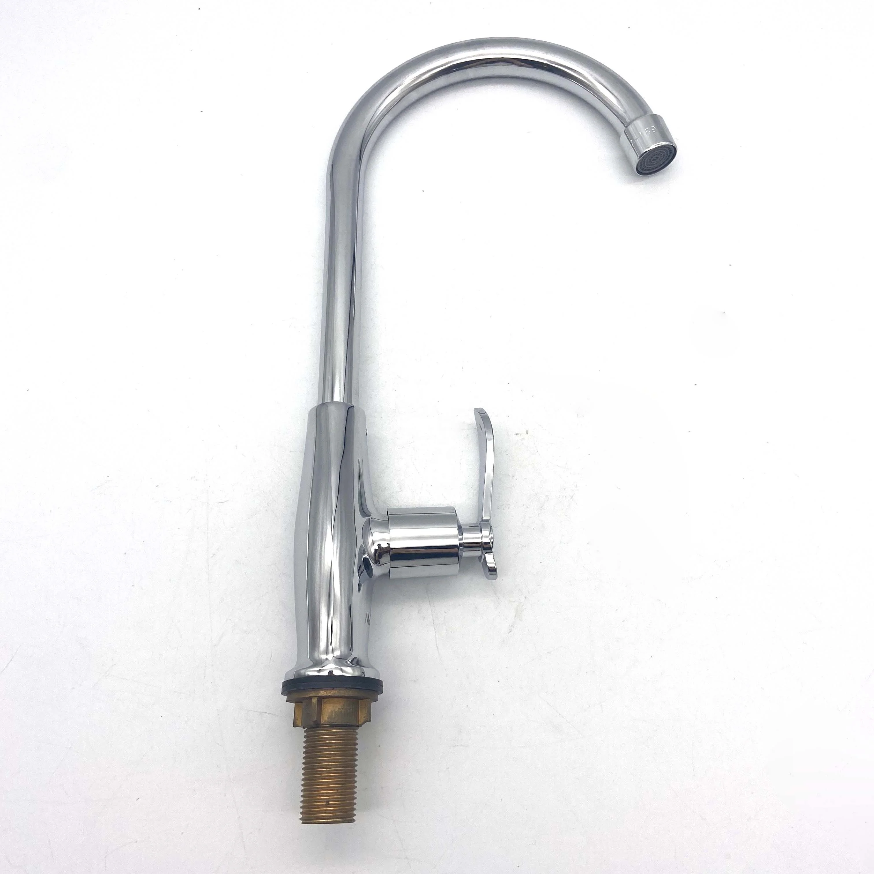 MCPOLOO Water Brass Kitchen Goose neck Sink Faucet Tap