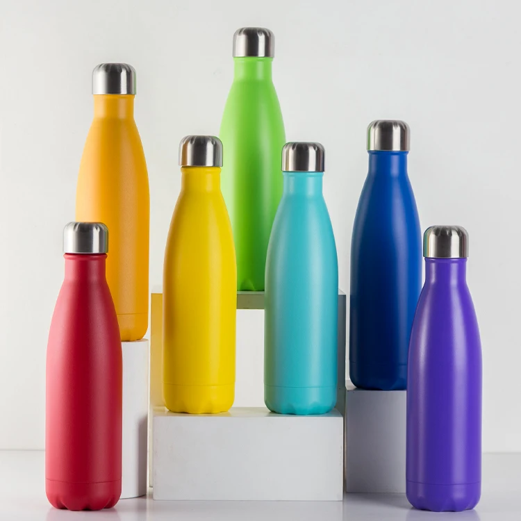 Amazon Top Bpa Free Double Wall Cola Shape Flask Customized Logo 18/8 Stainless Steel Water Bottle