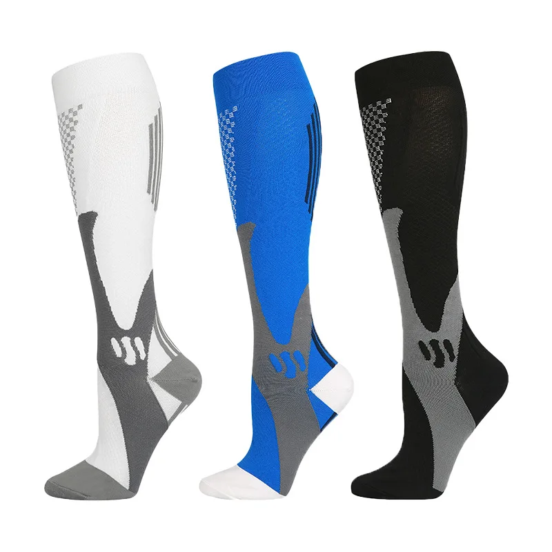 High Quality professional athlete Anti- Fatigue Knee Fitness jump rope Sports Compression Elastic Socks