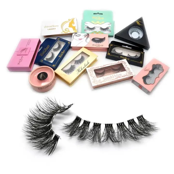 Worldbeauty Private Label Wholesale Lash vendor OEM 1/3 weight Super Light Hollow Agravic Super Soft 3D Faux Mink Strip Eyelash