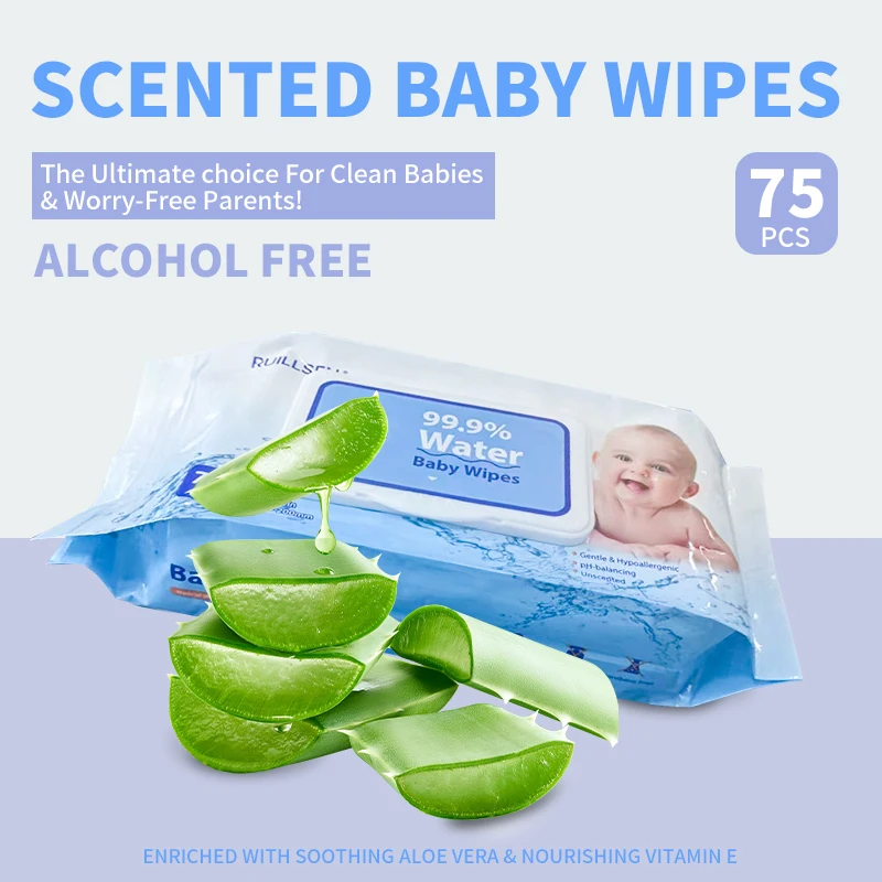 2024 Low Price Natural Organic Baby Wipes Biodegradable Water Wet Wipe For Baby Sensitive Skin