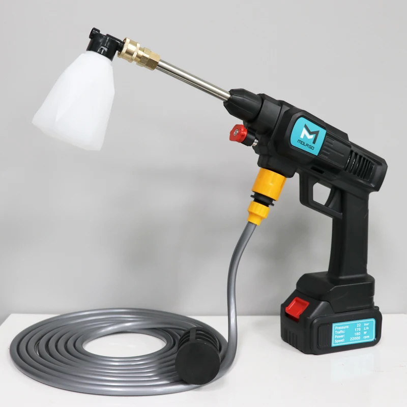 Package E 25v 30000mAh Portable Wireless Lithium Battery Cleaning machine Water Spray Pressure Gun For Car Wash