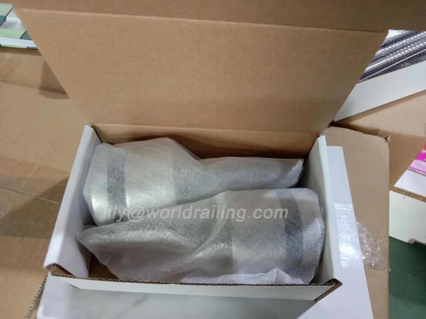 YL Heavy Duty 2-дюймовый стойка из нержавеющей стали стеклянными перилами