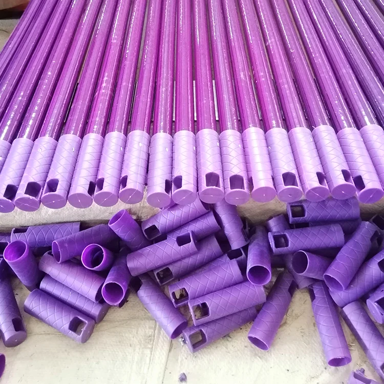 120*2.2cm PVC coated wooden broom stick lined wood handle for broom less than 1 dollar mop stick wooden