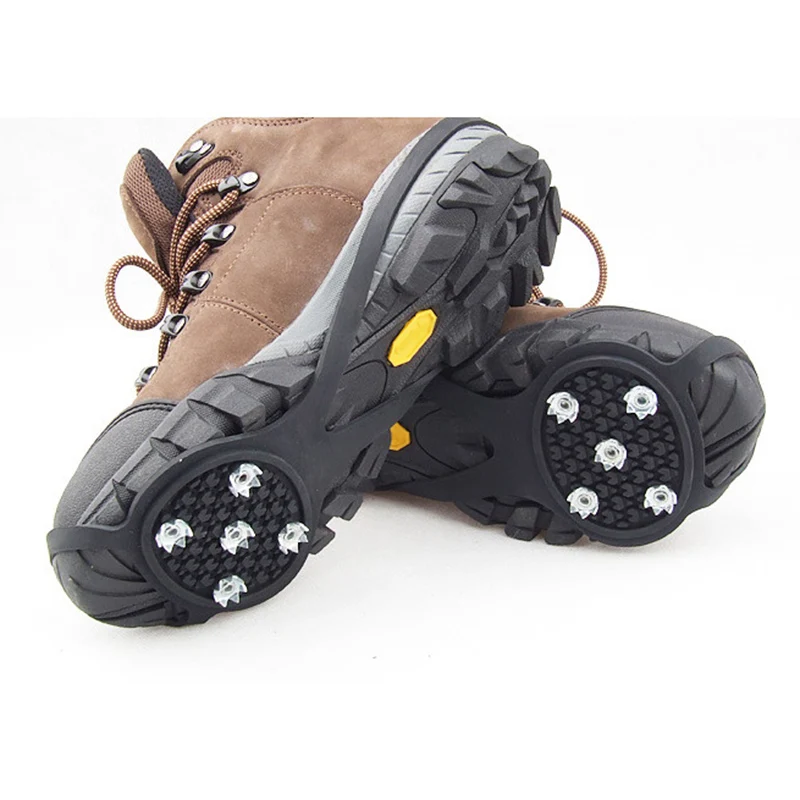 10 Spikes Walk Traction Cleats for Walking Non Slip Ice Snow Grippers for Shoes Boots Stretch Crampons Overshoe