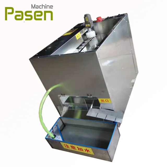 Automatic hen egg shell removing machine / boiled chicken egg sheller machine with breaking function
