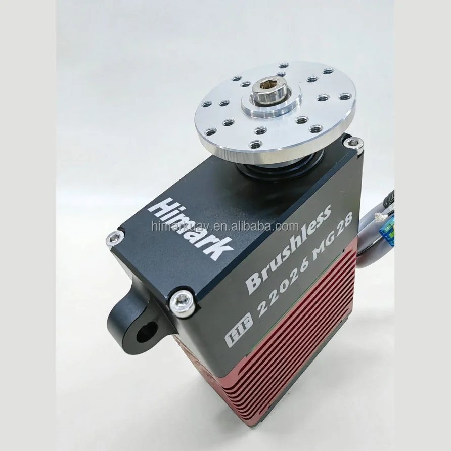 Himark Industrial High Torque 12V PWM+RS485 220.0 Kgf.Cm 35Mm Servo Factory Gear Aluminum Brushless Servo Motor for Thrower