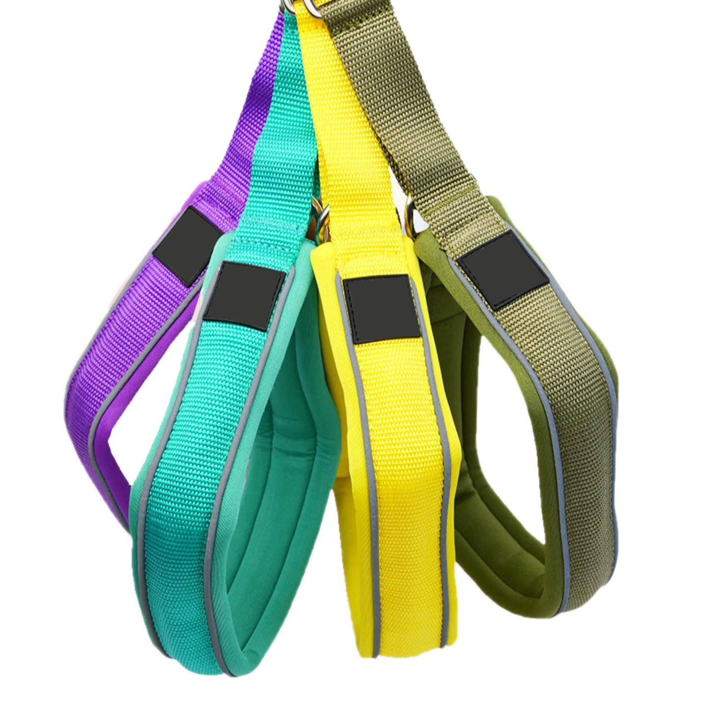 OEM ODM  Nylon Combat dog Lead with Frog Clip Neoprene Padded Soft Handle dog leash and collar