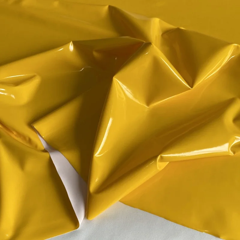 4 way stretch PU mirror plastic fabric vinyl for women garment