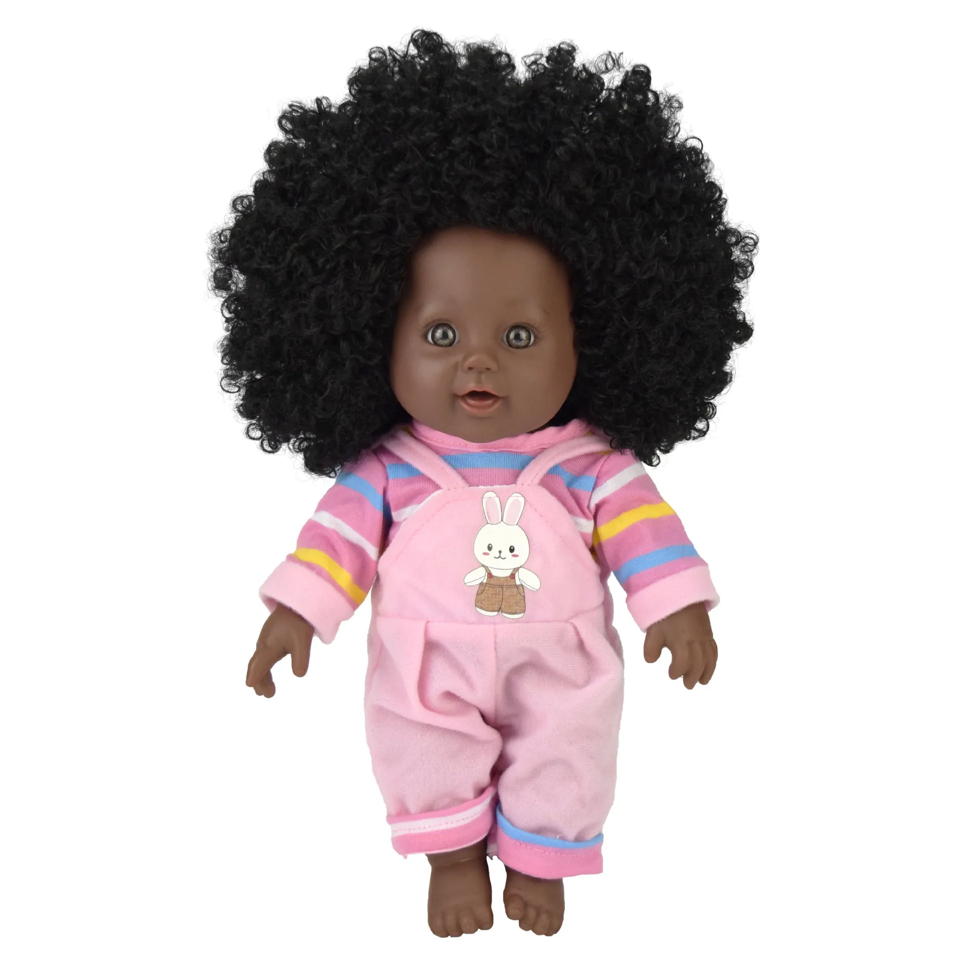 Kids Gift Highly Durable Soft Vinyl African American Black Reborn Dolls Moveable Limbs Newborn Doll