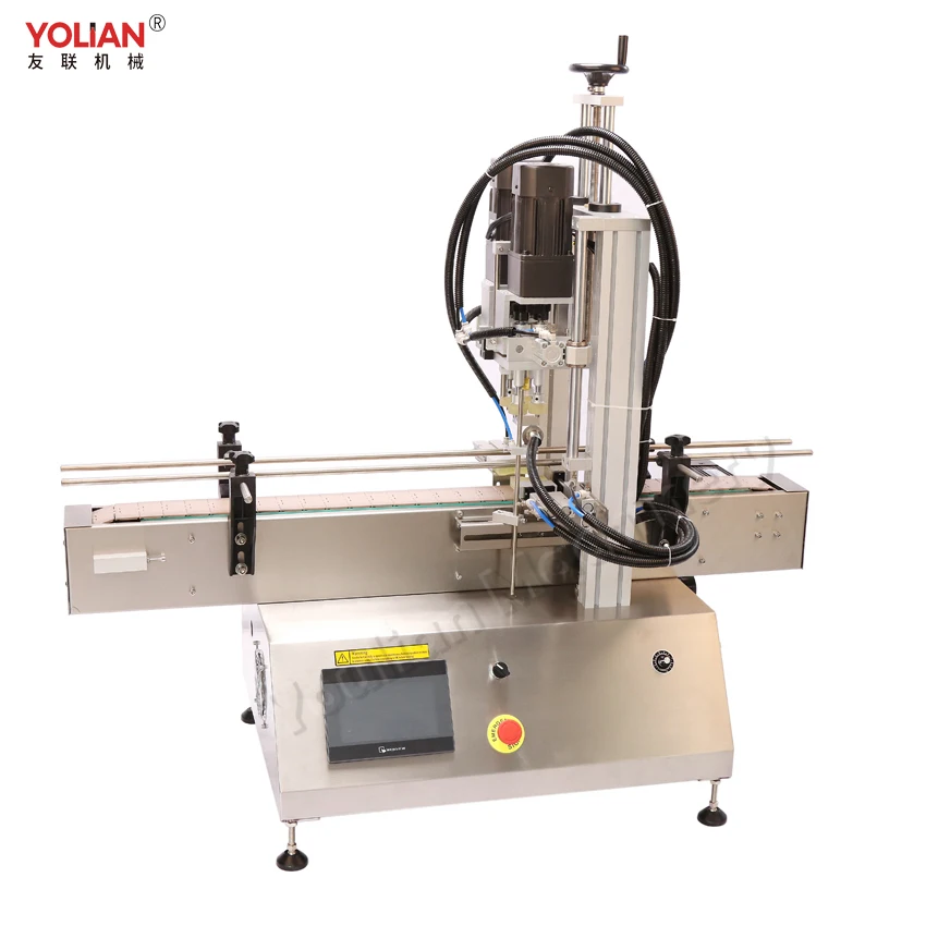 
CDX-500 Essential Oil Bottle Cap Clossing Machine Spray Lid Dropper Flip Top Cap Screw Capping Machine 