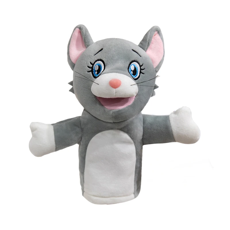 New Arrival Cat Plush Hand Puppet for Kids Gift Cute Mouse Hand Doll