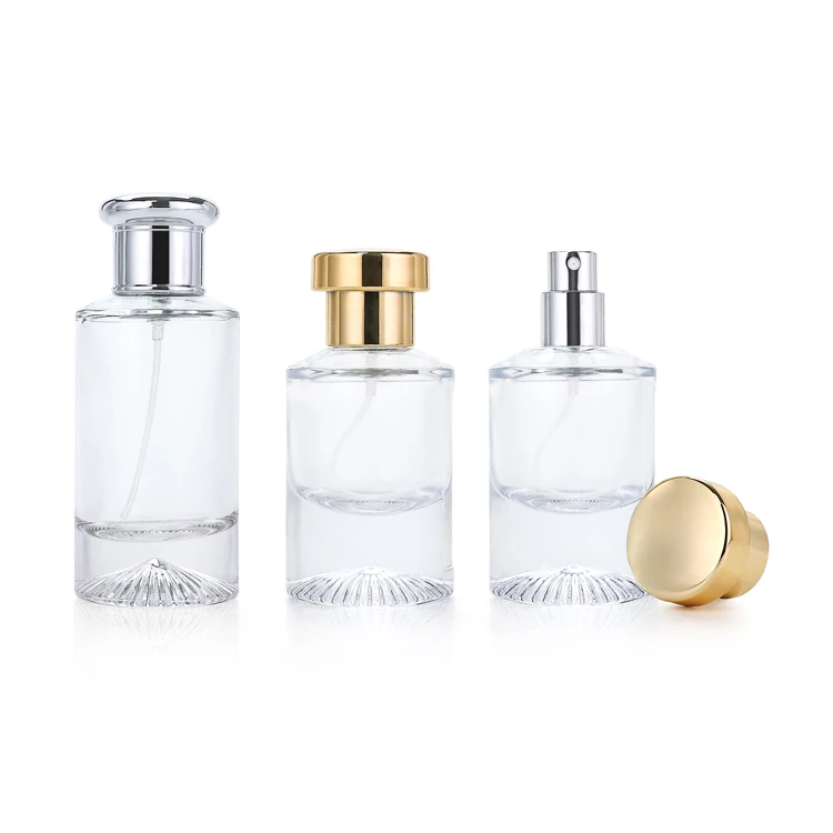 Luxury Vintage Glass Perfume Bottles Clear Empty Refillable Sprayer Bottle Fine Mist Spray Perfume Bottles