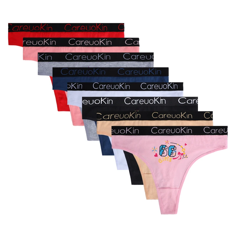 Трусики-стринги UOKIN A6845 женские хлопковые из спандекса пикантное нижнее белье трусики-танга с милым рисунком