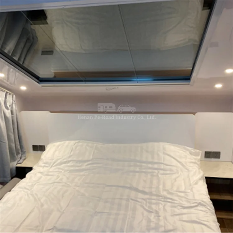 Large Size Rv 38Ft Luxury Starry Sky Camp Hotel 6 Persons Travel Trailer Camping Caravan House 2 Room Motorhome