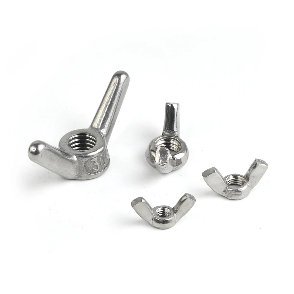 Factory Fasteners Stainless Steel SS304 SS316 Wing Nut DIN315