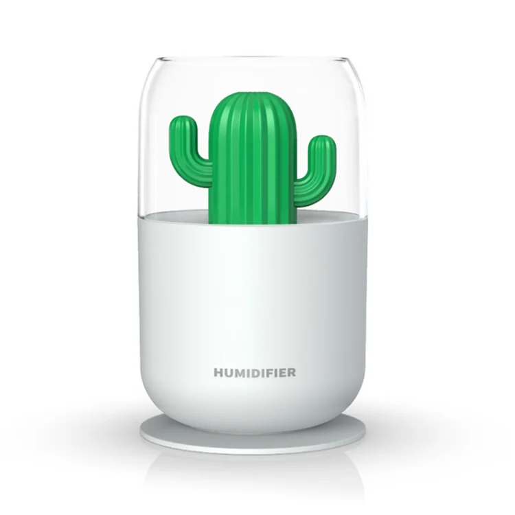 USB Office Cactus Mist Small Bedroom Air Purifier Desktop Silent Humidifier With Light
