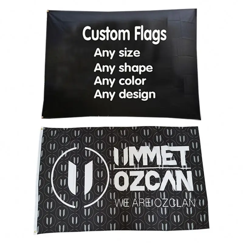 Custom Logo Advertising Custom Double-Sided Canvas Header Flag  cheap custom made flags