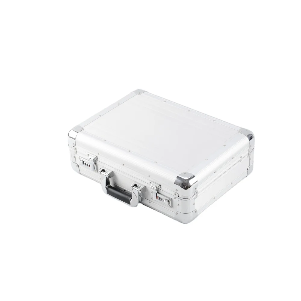 GLARY portable aluminum briefcase hard sided briefcase laptop storage case office business attache travel case