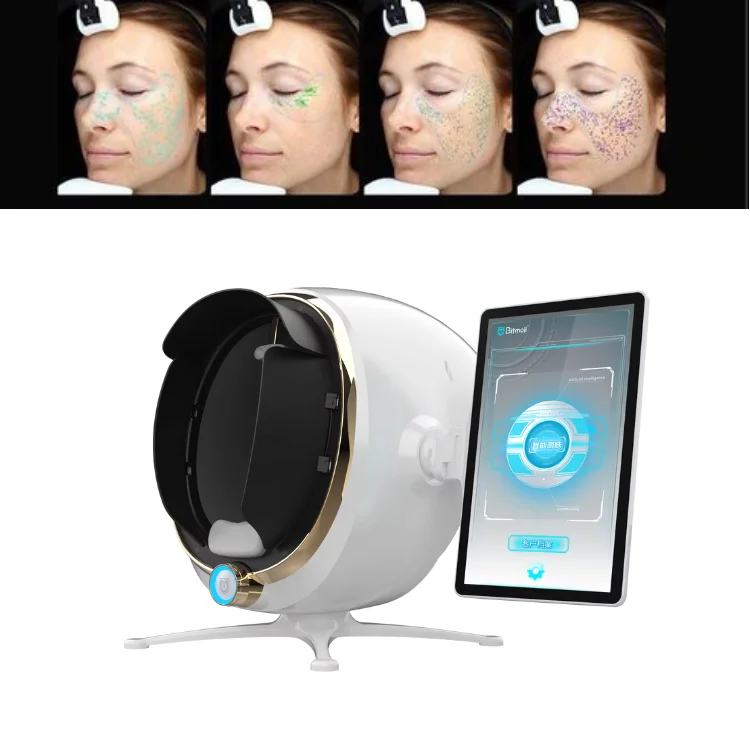 New Arrival 3d Ai Face Skin Diagnostics Analyzer Facial Tester Scanner Magic Face Mirror Facial Skin Analyzer Machine