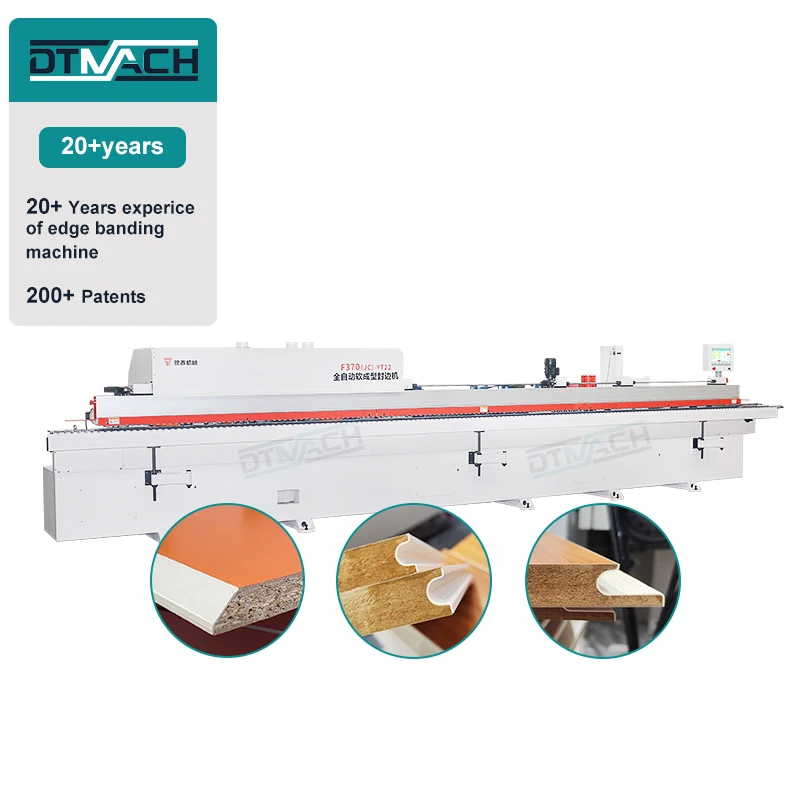 DTMACH F370 edgebanding machine 45 handel-free 45 degree bevel edge banding machine l shape edgebander