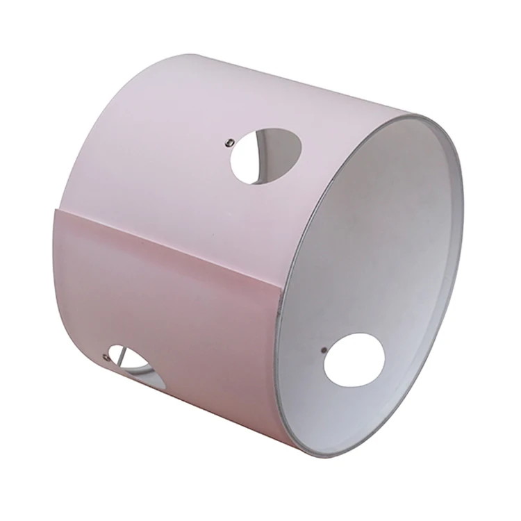 Rolled Edge Pink Modern Hot Sale Drum E27 Hanging Decorative Diy Lampshade Kit